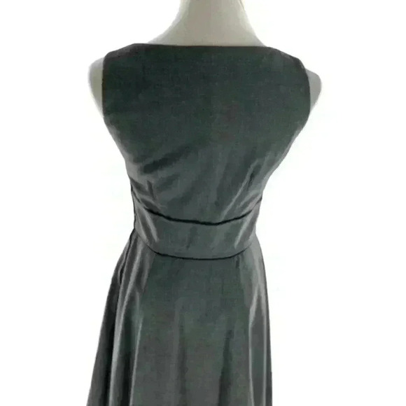 H&M Charcoal Gray Lined Stitched Waist Side Zip Sleeveless Dress Size 8 - Picture 3 of 5